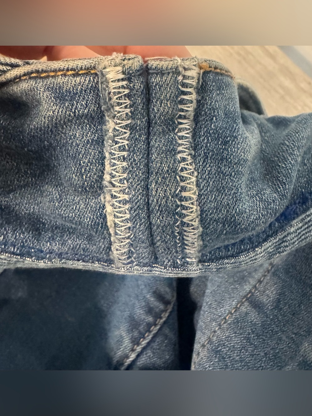 We The Free Sweet Thing Denim Flare Jumpsuit Halter Boho Festival Med *Read* - Picture 5 of 16